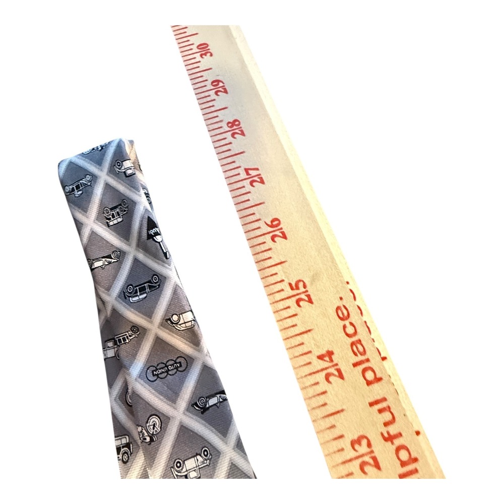 Audi‎ Logo Silk Tie Antique Cars Motorcycles, Silk Men's Gift Novelty - Picture 9 of 11